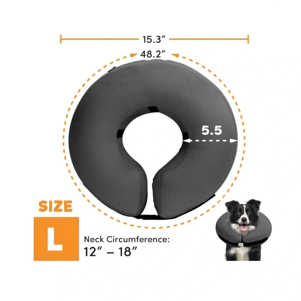 Inflatable Collar for Dogs Soft Pet Recovery Collar E-Collar Large - Picture 3 of 8